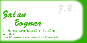 zalan bognar business card